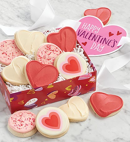 Buttercream Frosted Valentine Cookie Gift Boxes